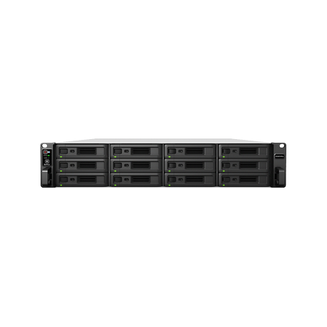 Synology RackStation RS3621RPxs - NAS server - 12 bays - rack-mountable - SATA 6Gb / s - RAID 0, 1, 5, 6, 10, JBOD, 5 hot spare, 6 hot spare, 10 hot spare, 1 hot spare, RAID F1, F1 hot spare - RAM 8 GB - Gigabit Ethernet - iSCSI support - 2U - 0