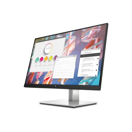 HP E24 G4 - E-Series - LED monitor - 23.8" - 1920 x 1080 Full HD (1080p) @ 60 Hz - IPS - 250 cd / m² - 1000:1 - 5 ms - HDMI, VGA, DisplayPort - silver (stand), black head - 0