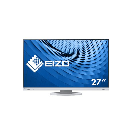 EIZO FlexScan EV2760-WT - LED monitor - 27" (27" viewable) - 2560 x 1440 2K QHD - IPS - 350 cd / m² - 1000:1 - 5 ms - HDMI, DVI-D, DisplayPort - speakers - white - 0