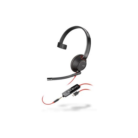 Poly - Plantronics Blackwire C5210 - Bulk - 5200 Series - headset - on-ear - wired - 3.5 mm jack, USB-C - 0