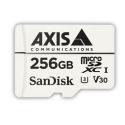 AXIS Surveillance - Flash memory card (microSDXC to SD adapter included) - 256 GB - Video Class V30  /  UHS Class 3  /  Class10 - microSDXC - white - for AXIS P1455, P3255, P3925, Q6100, Q6315, Q8752, V5925, V5938 50; Q60 Series; V59 Series