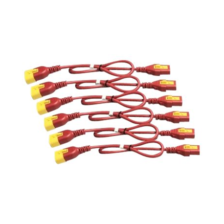 APC - Power cable kit - IEC 60320 C13 to IEC 60320 C14 - 10 A - 1.8 m - red - for P / N: SCL500RMI1UC, SCL500RMI1UNC, SMT3000I-AR, SMT3000R2I-AR, SMTL750RMI2UC, SRT1500RMXLI - 3