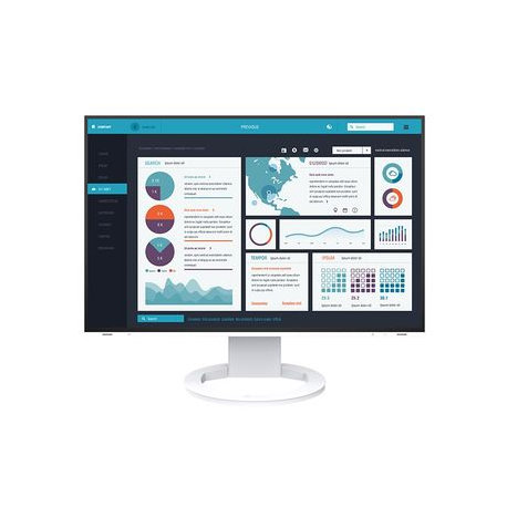 EIZO FlexScan EV2495-WT - With FlexStand - LED monitor - 24.1" - 1920 x 1200 - IPS - 350 cd/m² - 1000:1 - 5 ms - HDMI, DisplayPort, USB-C - speakers - white - 0