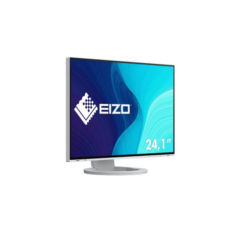 EIZO FlexScan EV2495-WT - With FlexStand - LED monitor - 24.1" - 1920 x 1200 - IPS - 350 cd/m² - 1000:1 - 5 ms - HDMI, DisplayPort, USB-C - speakers - white - 7