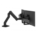 Ergotron HX Desk Dual Monitor Arm - Mounting kit (handle, articulating arm, desk clamp mount, grommet mount, 2 pivots, mounting hardware, hinge, extension part) - for 2 monitors - matte black - screen size: up to 32" - desktop