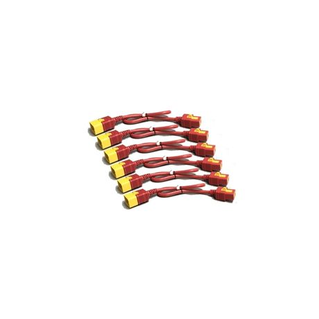 APC Power Cord Kit - Power cable - IEC 60320 C19 to IEC 60320 C20 - 16 A - 61 cm - red (pack of 6) - for P / N: SMT2200I-AR, SMT2200R2I-AR, SMT3000I-AR, SMT3000R2I-AR, SMX3000HVTUS, SRT10RMXLIX806 - 0