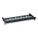LexCom VDIG141501 - Patch panel - dark grey, RAL 7016 - 1U - 19" - 50 ports