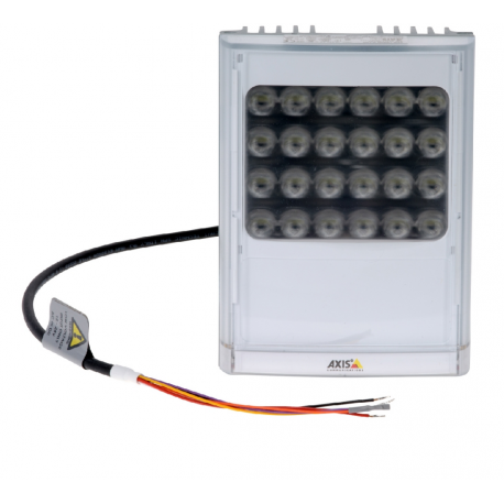 AXIS T90D35 - White LED illuminator - ceiling mountable, pole mountable, wall mountable - 12 - 24 V - indoor, outdoor - 42 Watt - white, silver - for AXIS P1455-LE, P1455-LE-3 License Plate Verifier Kit, Q1656, Q1656-B, Q1715, V5938 50 Hz - 0