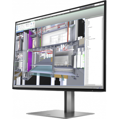 HP Z24u G3 - LED monitor - 24" - 1920 x 1200 WUXGA @ 60 Hz - IPS - 350 cd / m² - 1000:1 - 5 ms - HDMI, 2xDisplayPort, USB-C - turbo silver - 1