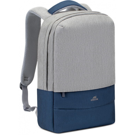 NB BACKPACK ANTI-THEFT 17.3"/7567 GREY/DARK BLUE RIVACASE - 0