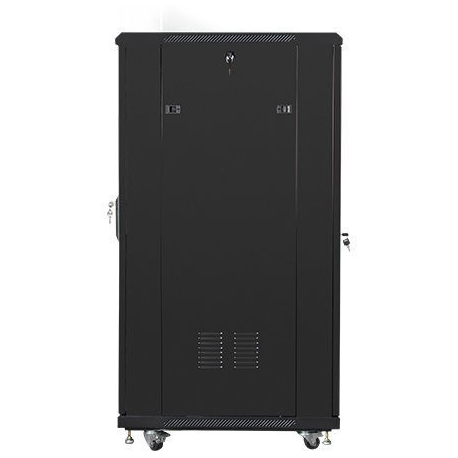 Lanberg - Rack - cabinet - with 2 cooling fans - 230 V - black, RAL 9004 - 27U - 19" - 3