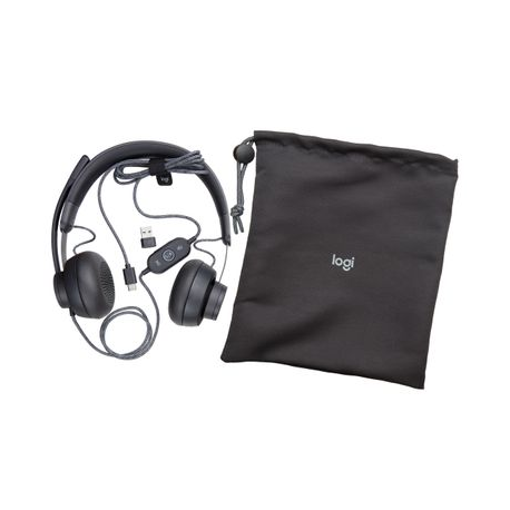 Logitech Zone Wired MSFT Teams - Headset - on-ear - wired - USB-C - graphite - Certified for Microsoft Teams - 2