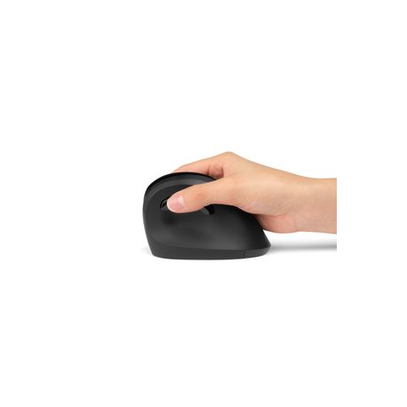 Kensington Pro Fit Ergo Vertical Wireless Mouse - Vertical mouse - ergonomic - right-handed - 6 buttons - wireless - 2.4 GHz - USB wireless receiver - black - 2