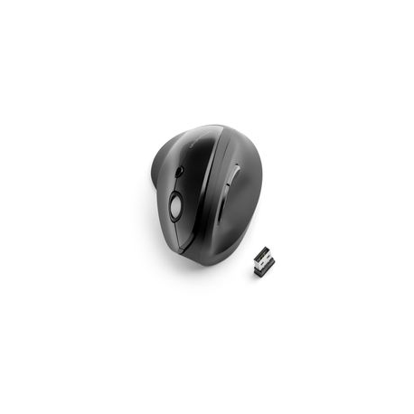 Kensington Pro Fit Ergo Vertical Wireless Mouse - Vertical mouse - ergonomic - right-handed - 6 buttons - wireless - 2.4 GHz - USB wireless receiver - black - 3