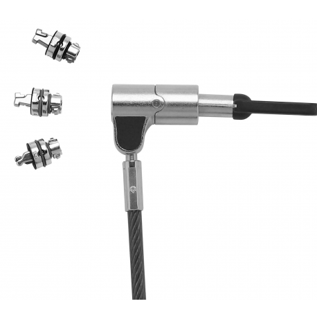 DICOTA Security Lock Exchangeable T / N / W Head - Security cable lock - anthracite - 2 m - 2