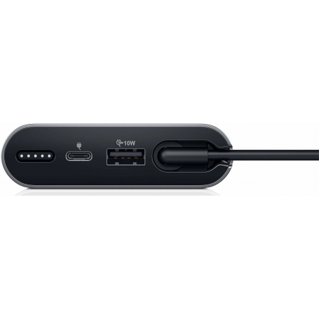 Dell Notebook Power Bank Plus PW7018LC - Power bank - 1 x battery - Lithium Ion - 65 Wh - silver - for Chromebook 3110, 3110 2-in-1; Latitude 3320, 3420, 35XX, 54XX, 55XX, 73XX; Precision 35XX - 5