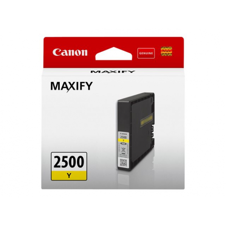 Canon PGI-2500 Y - 9.6 ml - yellow - original - ink tank - for MAXIFY iB4050, iB4150, MB5050, MB5150, MB5155, MB5350, MB5450, MB5455 - 1