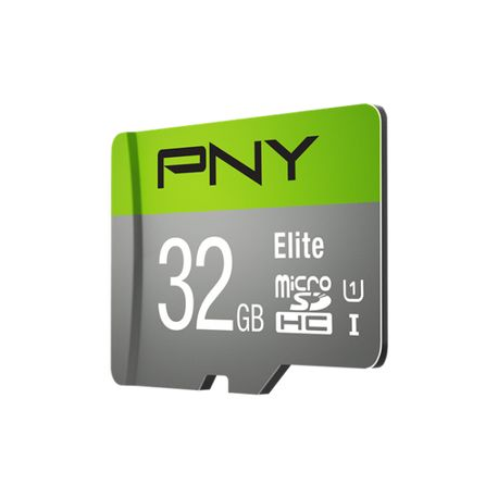 PNY - Flash memory card (microSDHC to SD adapter included) - 32 GB - UHS Class 1  /  Class10 - microSDHC UHS-I - 1