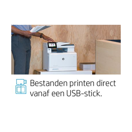 HP Color LaserJet Pro MFP M479fnw - Multifunction printer - colour - laser - Legal (216 x 356 mm) (original) - A4 / Legal (media) - up to 27 ppm (copying) - up to 27 ppm (printing) - 300 sheets - 33.6 Kbps - USB 2.0, LAN, Wi-Fi(n), USB host - 10
