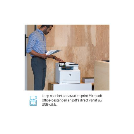HP Color LaserJet Pro MFP M479fnw - Multifunction printer - colour - laser - Legal (216 x 356 mm) (original) - A4 / Legal (media) - up to 27 ppm (copying) - up to 27 ppm (printing) - 300 sheets - 33.6 Kbps - USB 2.0, LAN, Wi-Fi(n), USB host - 13