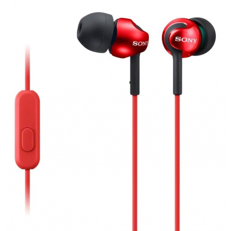Sony MDR-EX110AP - Earphones with mic - in-ear - wired - 3.5 mm jack - red - 2