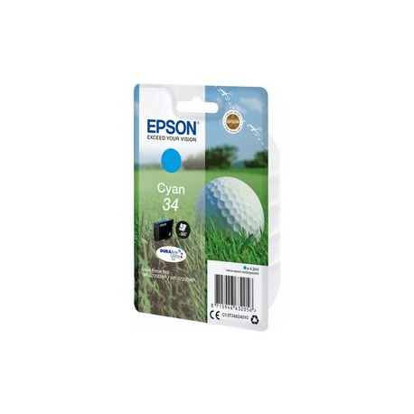 Epson 34 - 4.2 ml - cyan - original - ink cartridge - for WorkForce Pro WF-3720, WF-3720DWF, WF-3725DWF - 2