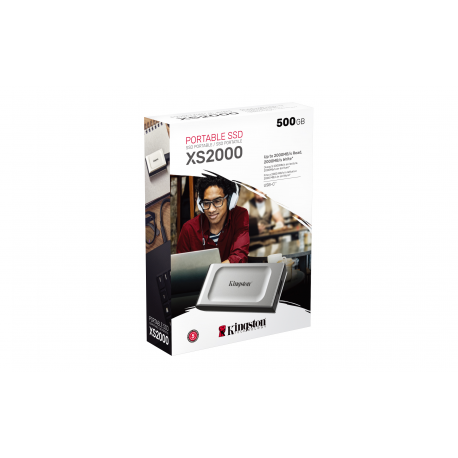Kingston XS2000 - Solid state drive - 500 GB - external (portable) - USB 3.2 Gen 2x2 (USB-C connector) - 5