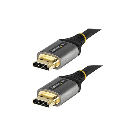 StarTech.com 6ft (2m) HDMI Cable, Certified Ultra High Speed HDMI Cable 48Gbps, 8K 60Hz / 4K 120Hz HDR10+ eARC, Ultra HD 8K HDMI Cable  /  Cord w / TPE Jacket, For UHD Monitor / TV / Display - Dolby Vision / Atmos, DTS-HD (HDMM21V2M) - Ultra High Speed HDMI with Ethernet cable - HDMI male to HDMI male - 2 m - double shielded - grey, black - passive, 4K120Hz support, 8K60Hz support - 0