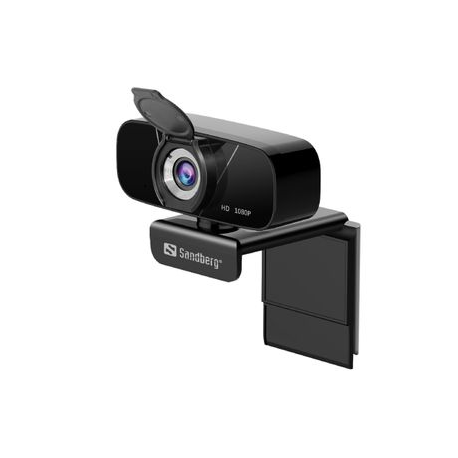 Sandberg USB Chat Webcam 1080P HD - Web camera - colour - 2 MP - 1920 x 1080 - 1080p - audio - USB 2.0 - MJPEG, H.264, YUV - 0