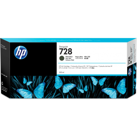 HP 728 - 300 ml - matte black - original - DesignJet - ink cartridge - for DesignJet T730, T830 - 2