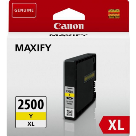 Canon PGI-2500XL Y - 19.3 ml - High Yield - yellow - original - ink tank - for MAXIFY iB4050, iB4150, MB5050, MB5150, MB5155, MB5350, MB5450, MB5455 - 2
