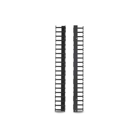APC - Rack cable management panel - black - 42U (pack of 2) - for P / N: AR9300SP, AR9300SP-R, SMX3000HVTUS, SMX3000LVUS, SRT1000RMXLI, SRT1000RMXLI-NC - 1