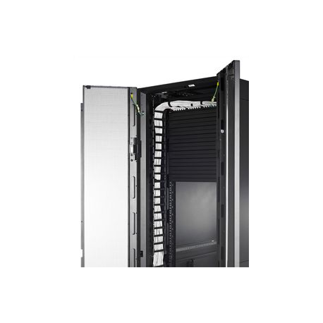 APC - Rack cable management panel - black - 42U (pack of 2) - for P / N: AR9300SP, AR9300SP-R, SMX3000HVTUS, SMX3000LVUS, SRT1000RMXLI, SRT1000RMXLI-NC - 3