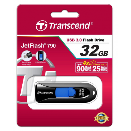 Transcend JetFlash 790 - USB flash drive - 32 GB - USB 3.0 - 4