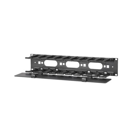 APC Horizontal Cable Manager Single-Sided with Cover - Rack cable management kit - black - 2U - 19" - for Smart-UPS X 3000VA Short Depth Tower / Rack LCD - 1