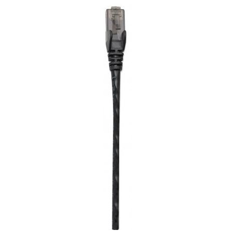 Intellinet Network Patch Cable, Cat6, 3m, Black, CCA, U / UTP, PVC, RJ45, Gold Plated Contacts, Snagless, Booted, Lifetime Warranty, Polybag - Patch cable - RJ-45 (M) to RJ-45 (M) - 3 m - UTP - CAT 6 - molded, snagless - black - 1