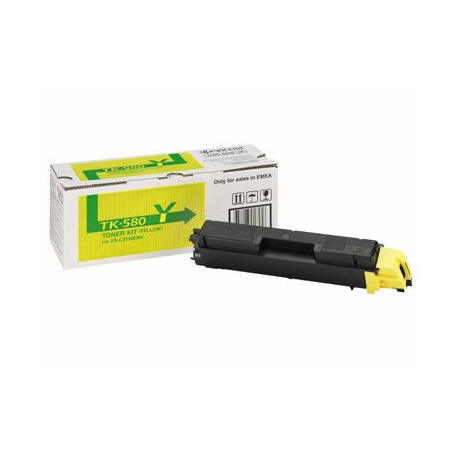 Kyocera TK 580Y - Yellow - original - toner cartridge - for ECOSYS P6021cdn, P6021cdn / KL3; FS-C5150DN, C5150DN / KL3 - 2