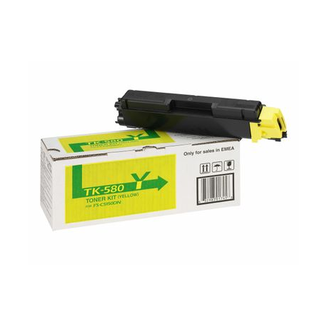 Kyocera TK 580Y - Yellow - original - toner cartridge - for ECOSYS P6021cdn, P6021cdn / KL3; FS-C5150DN, C5150DN / KL3 - 3