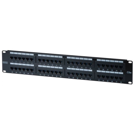 DIGITUS Professional DN-91548U - Patch panel - CAT 5e - UTP - RJ-45 X 48 - 2U - 19" - 2
