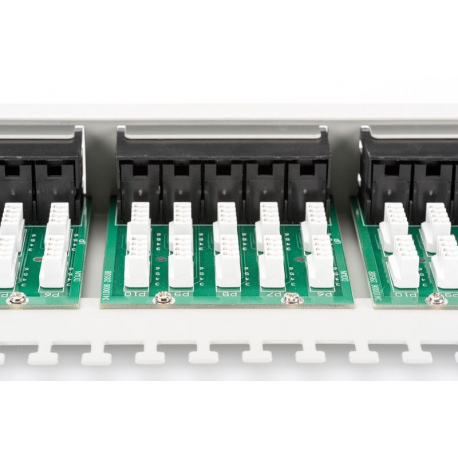 DIGITUS CAT 3 ISDN - Patch panel - rack mountable - CAT 3 - RJ-45 X 50 - grey, RAL 7035 - 1U - 19" - 4