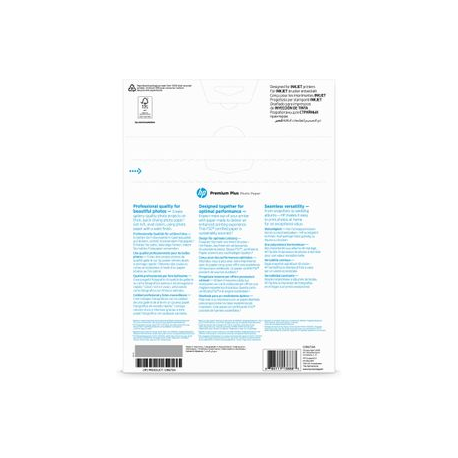 HP Premium Plus Photo Paper - Semi-glossy - A4 (210 x 297 mm) - 300 g / m² - 20 sheet(s) photo paper - for ENVY 50XX; ENVY Inspire 7255, 79XX; Officejet 52XX, 80XX; Photosmart B110, Wireless B110 - 2