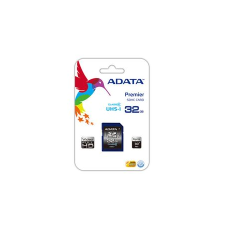 ADATA Premier - Flash memory card - 32 GB - UHS Class 1 / Class10 - SDHC UHS-I - 2