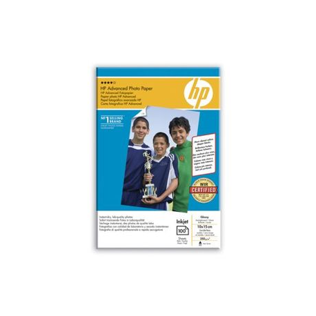 HP Advanced Glossy Photo Paper - Glossy - 100 x 150 mm - 250 g / m² - 100 sheet(s) photo paper - for ENVY 50XX, 76XX; ENVY Inspire 7920; Officejet 52XX, 80XX; Photosmart B110, Wireless B110 - 3