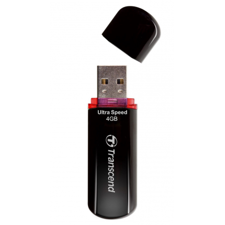 Transcend JetFlash 600 - USB flash drive - 4 GB - USB 2.0 - red - 1