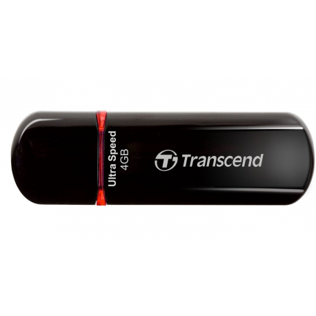 Transcend JetFlash 600 - USB flash drive - 4 GB - USB 2.0 - red - 2
