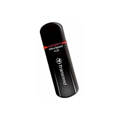 Transcend JetFlash 600 - USB flash drive - 4 GB - USB 2.0 - red - 6