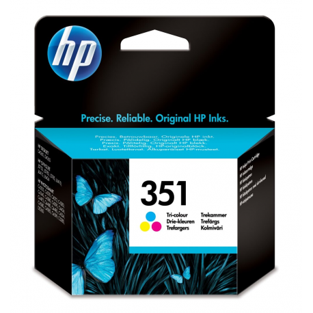 HP 351 - 3.5 ml - colour (cyan, magenta, yellow) - original - ink cartridge - for Officejet J6415; Photosmart C4382, C4450, C4470, C4472, C4524, C4585, C5225, C5275, C5288 - 1