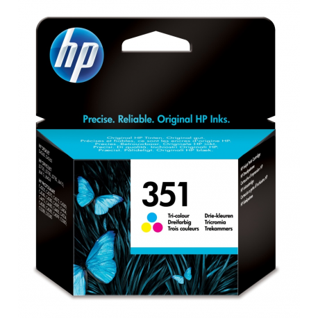 HP 351 - 3.5 ml - colour (cyan, magenta, yellow) - original - ink cartridge - for Officejet J6415; Photosmart C4382, C4450, C4470, C4472, C4524, C4585, C5225, C5275, C5288 - 3
