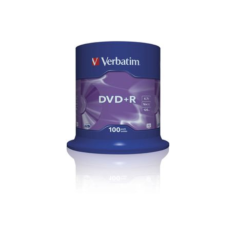 Verbatim - 100 x DVD+R - 4.7 GB 16x - matt silver - spindle - 3