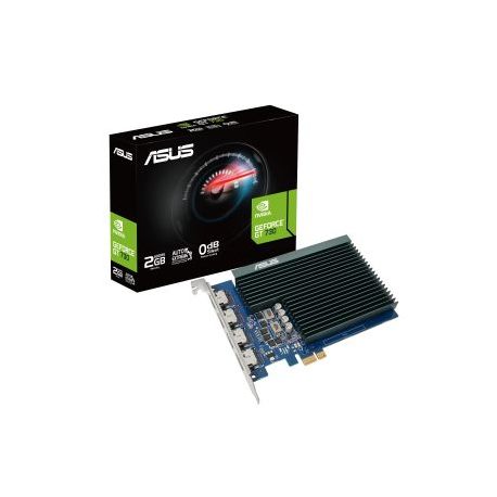 ASUS GT730-4H-SL-2GD5 - Graphics card - GF GT 730 - 2 GB GDDR5 - PCIe 2.0 - 4 x HDMI - fanless - 4